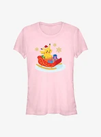 Pokemon Pikachu Sleigh Ride Girls T-Shirt