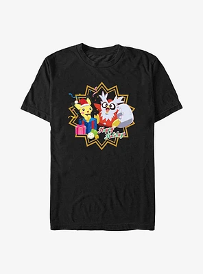 Pokemon Pichu and Delibird Holiday Party T-Shirt