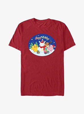 Pokemon Happy Holidays Snowman T-Shirt