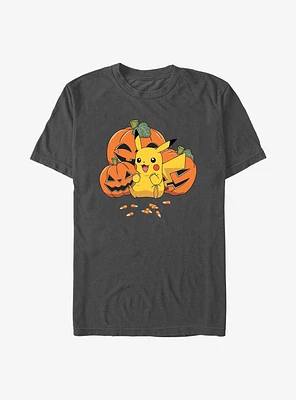 Pokemon Pikachu Pumpkins & Candy Corn T-Shirt