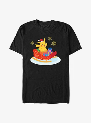 Pokemon Pikachu Sleigh Ride T-Shirt