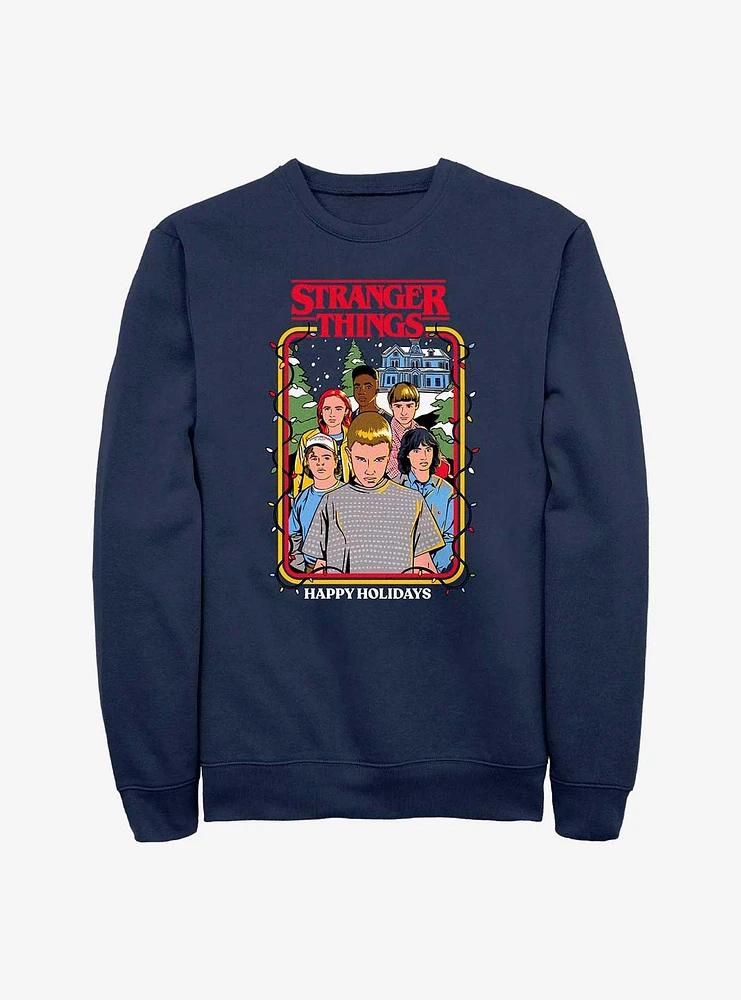 Stranger Things Happy Holidays Squad Sweatshirt