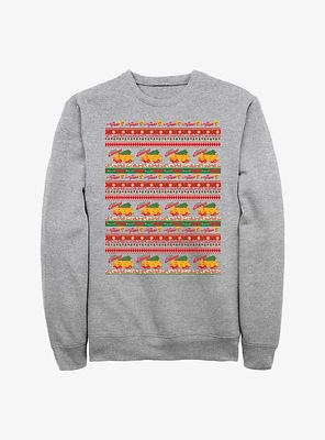 Stranger Things Surfer Boy Pizza Pattern Sweatshirt