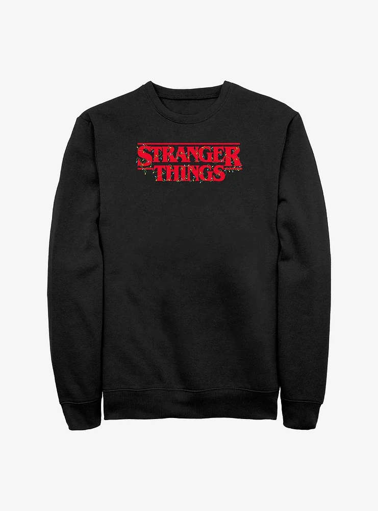 Stranger Things Christmas Lights Logo Sweatshirt