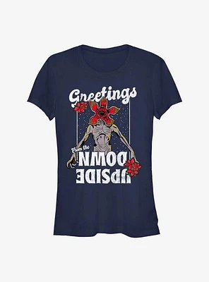 Stranger Things Demogorgon Season's Greetings Girls T-Shirt