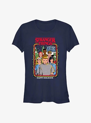 Stranger Things Happy Holidays Squad Girls T-Shirt