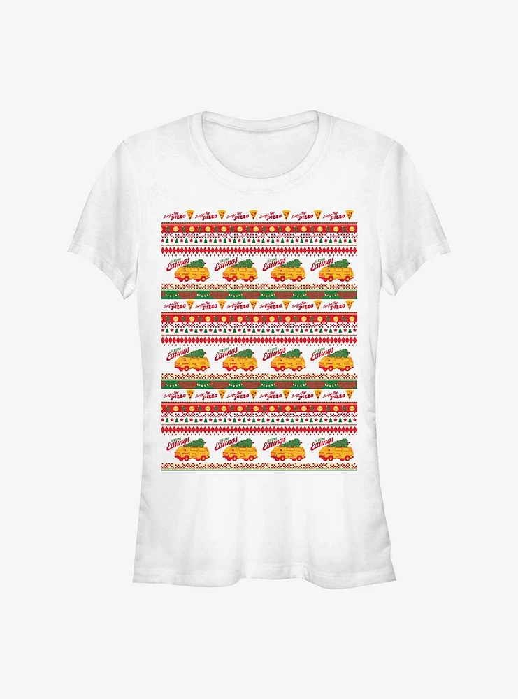 Stranger Things Surfer Boy Pizza Pattern Girls T-Shirt