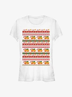 Stranger Things Surfer Boy Pizza Pattern Girls T-Shirt