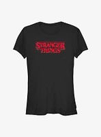 Stranger Things Christmas Lights Logo Girls T-Shirt