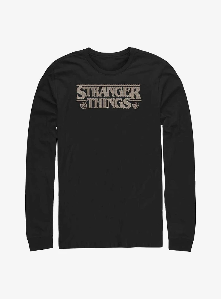 Stranger Things Knitted Logo Long-Sleeve T-Shirt