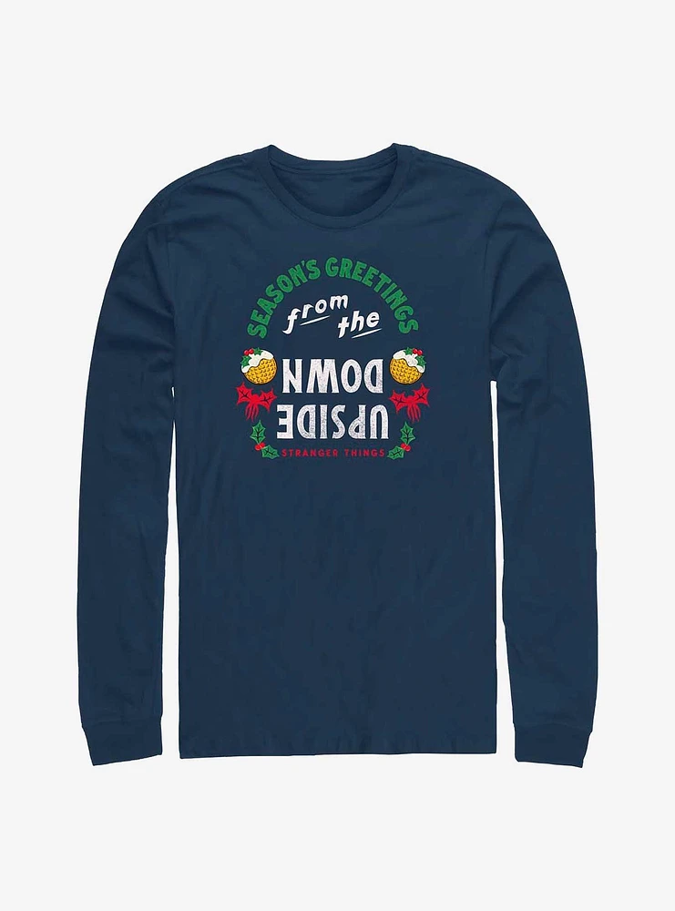 Stranger Things Season's Greetings From The Upside Down Long-Sleeve T-Shirt