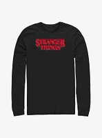 Stranger Things Christmas Lights Logo Long-Sleeve T-Shirt