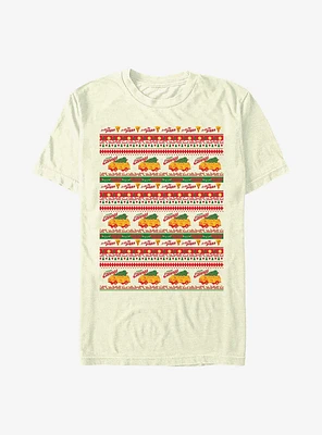 Stranger Things Surfer Boy Pizza Pattern T-Shirt
