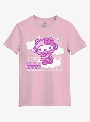 Hello Kitty Astro Grid Boyfriend Fit Girls T-Shirt