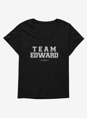 Twilight Team Edward Collegiate Font Womens T-Shirt Plus