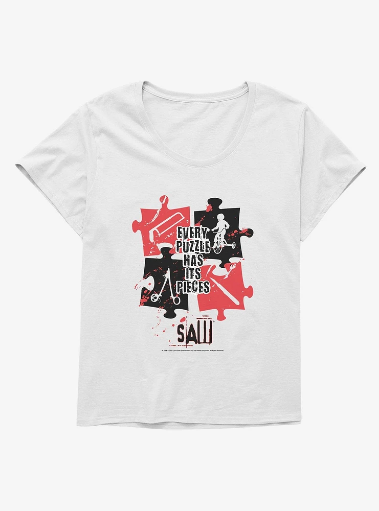 Saw Puzzle Pieces Girls T-Shirt Plus