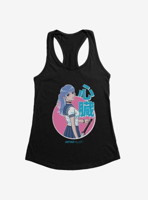 Artist Alley Anime Girl Heart Womens Tank Top