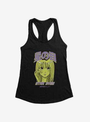 Artist Alley Anime Girl Star Eyes Womens Tank Top