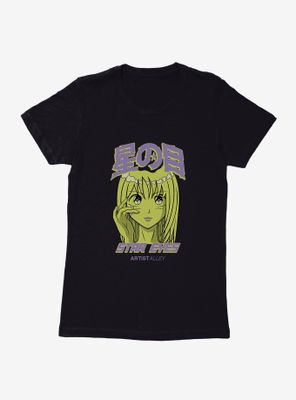 Artist Alley Anime Girl Star Eyes Womens T-Shirt