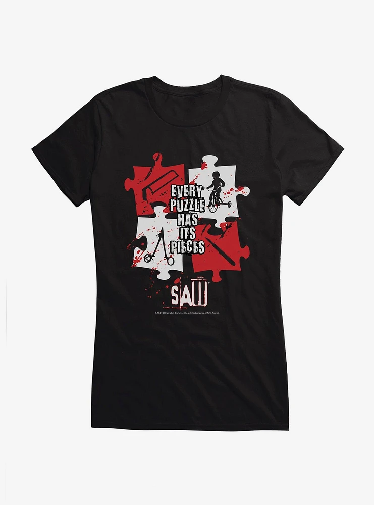 Saw Puzzle Pieces Girls T-Shirt