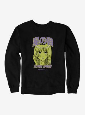 Artist Alley Anime Girl Star Eyes Sweatshirt