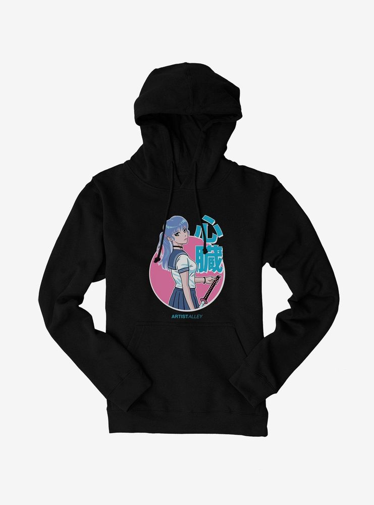 Artist Alley Anime Girl Heart Hoodie