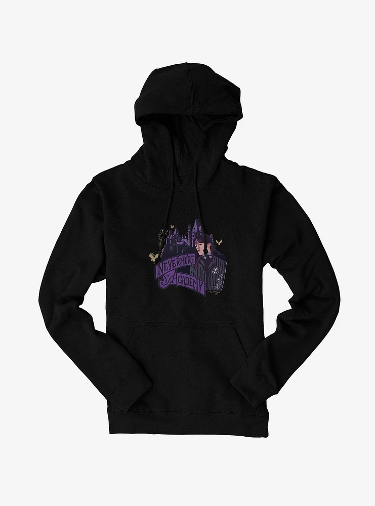 Wednesday Nevermore Academy Build Hoodie