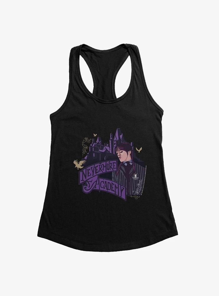 Wednesday Nevermore Academy Building Girls Tank