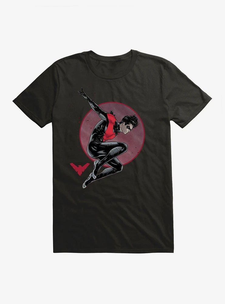 DC Comics Batman Nightwing Red Suit Jump T-Shirt