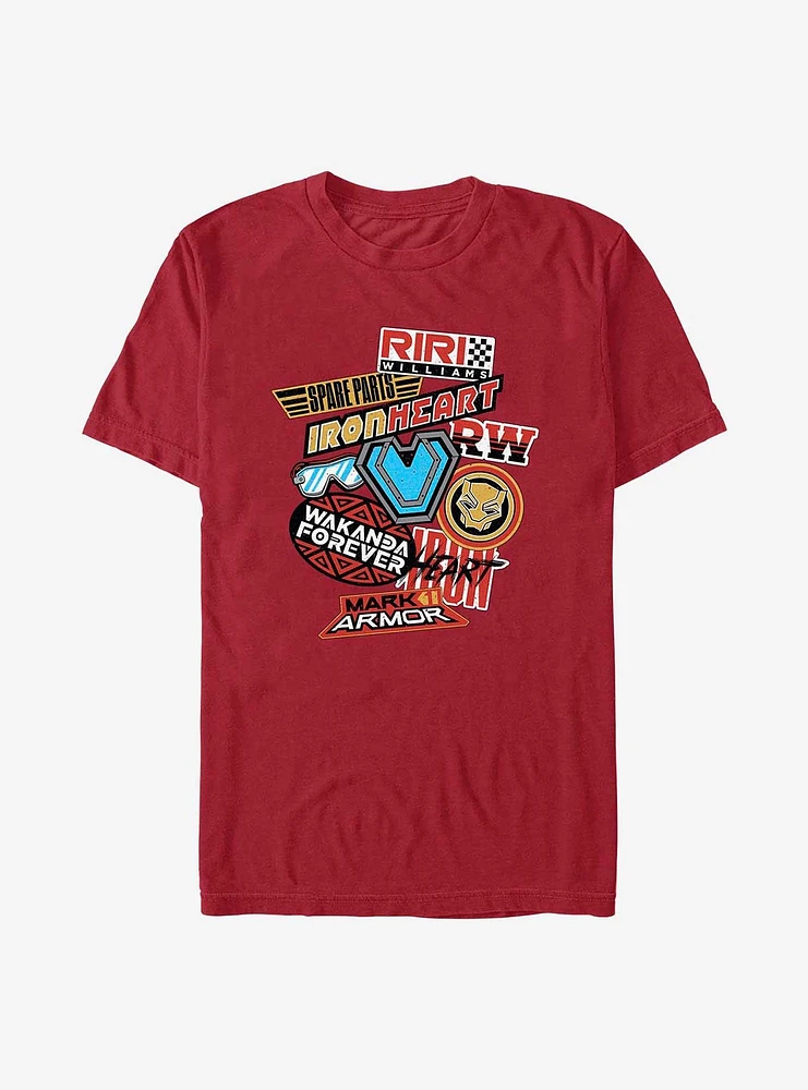 Marvel Black Panther: Wakanda Forever Ironheart Badges T-Shirt