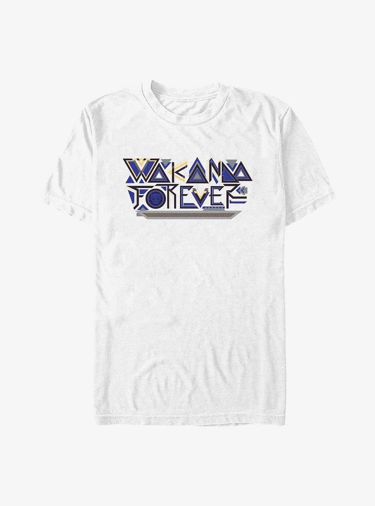 Marvel Black Panther: Wakanda Forever Pattern Logo T-Shirt