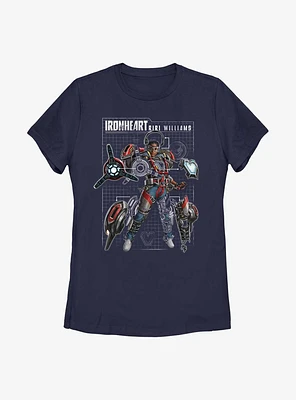 Marvel Black Panther: Wakanda Forever Ironheart Schematic Womens T-Shirt