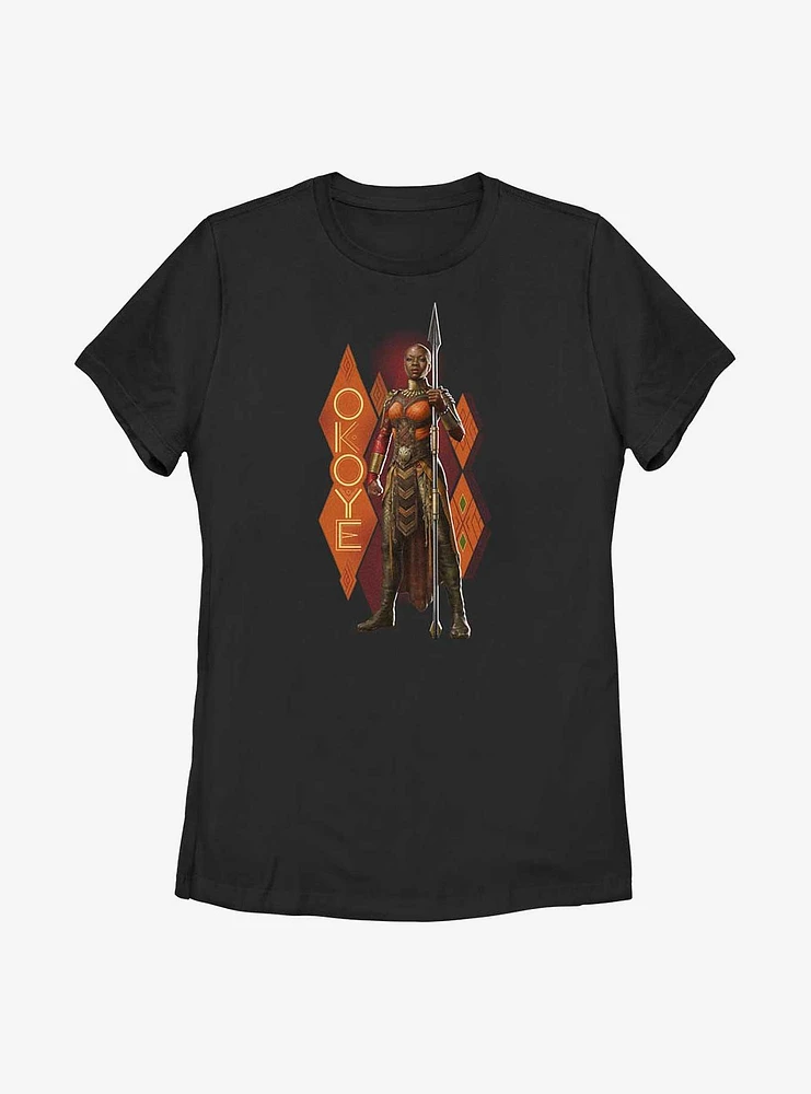 Marvel Black Panther: Wakanda Forever Okoye Pattern Womens T-Shirt