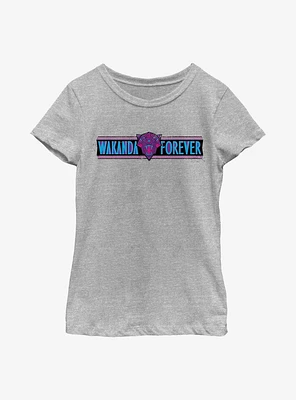 Marvel Black Panther: Wakanda Forever Banner Youth Girls T-Shirt
