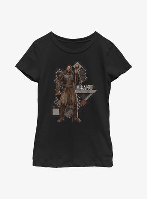 Marvel Black Panther: Wakanda Forever Mbaku Pattern Youth Girls T-Shirt