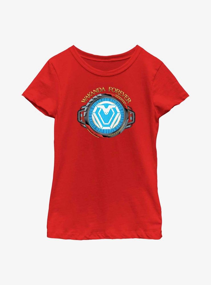 Marvel Black Panther: Wakanda Forever Vibranium Reactor Youth Girls T-Shirt