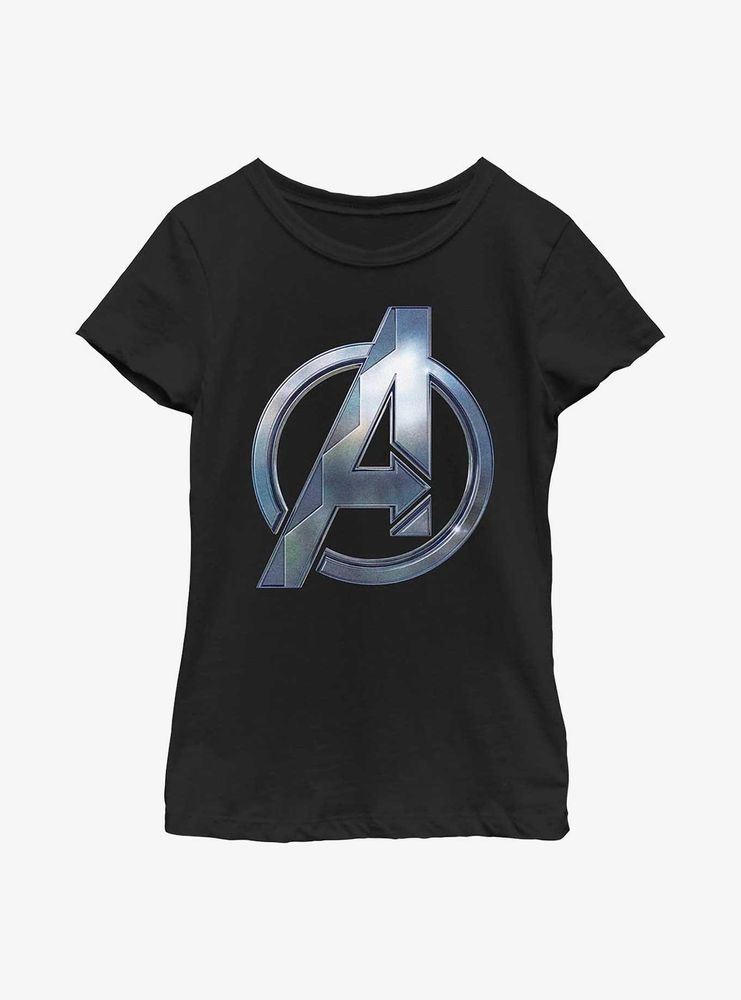 Marvel Black Panther: Wakanda Forever Avengers Symbol Youth Girls T-Shirt