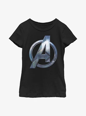 Marvel Black Panther: Wakanda Forever Avengers Symbol Youth Girls T-Shirt
