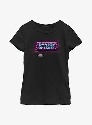Marvel Black Panther: Wakanda Forever Wakandan Text Youth Girls T-Shirt
