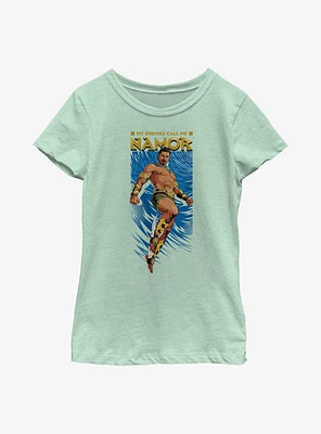 Marvel Black Panther: Wakanda Forever Namor Entrance Youth Girls T-Shirt