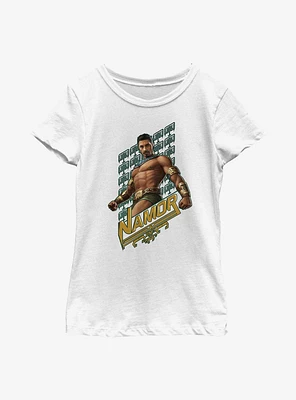 Marvel Black Panther: Wakanda Forever Namor Name Youth Girls T-Shirt