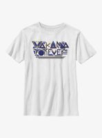 Marvel Black Panther: Wakanda Forever Pattern Logo Youth T-Shirt