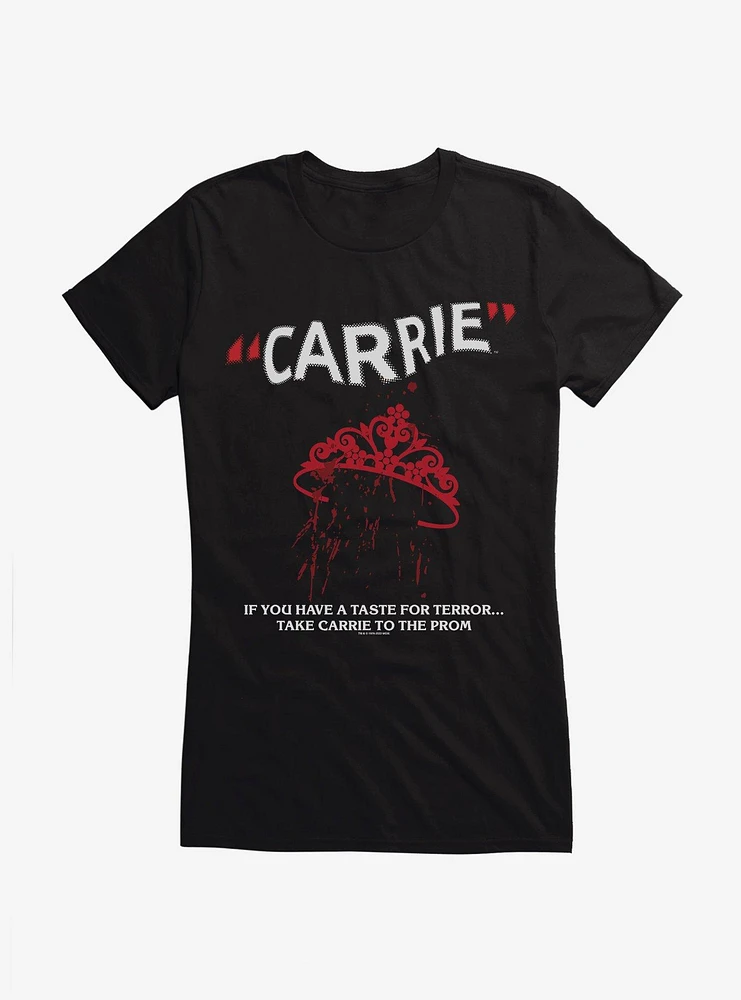 Carrie 1976 Crown Splatter Girls T-Shirt