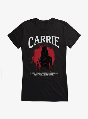 Carrie 1976 Silhouette Splatter Girls T-Shirt