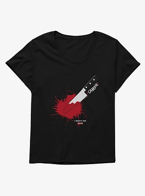 Carrie 1976 Knife Splatter Girls T-Shirt Plus