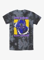 Marvel Black Panther Poster Japanese Lettering Tie-Dye T-Shirt