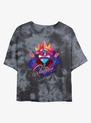 Disney Villains Evil Queen Emblem Tie-Dye Womens Crop T-Shirt