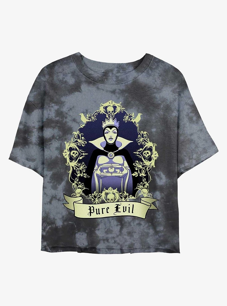 Disney Villains Evil Queen Bring Me Her Heart Tie-Dye Womens Crop T-Shirt