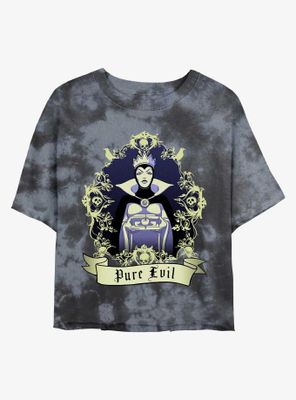 Disney Villains Evil Queen Bring Me Her Heart Tie-Dye Womens Crop T-Shirt