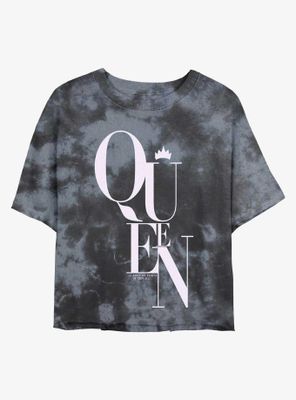 Disney Villains Crowned Evil Queen Tie-Dye Womens Crop T-Shirt